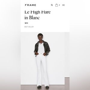 NWT Frame White Denim Pants 25 in